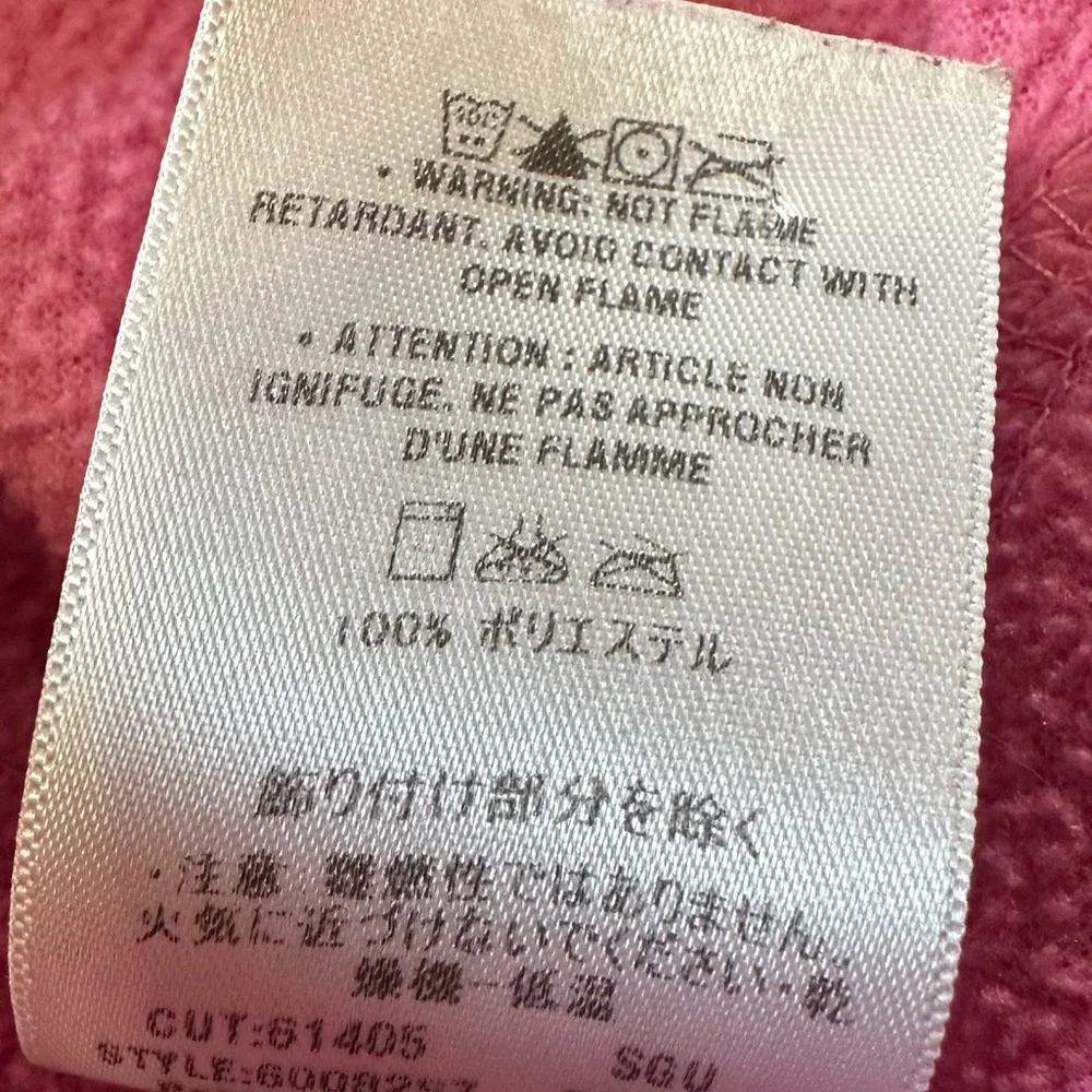 Patagonia Kids Pink Fleece Zip Hooded Jacket size 3T - Picture 6 of 9